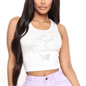 NWOT! Fashion Nova “High Maintenance” Tank Top